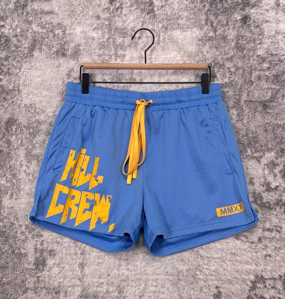 Kill Crew Shorts Large Mens Baby Blue Mesh Graphic Athletic